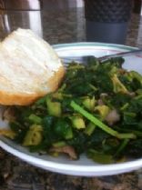 Spinach Avocado Warm Salad