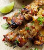 Cilantro Chili Chicken Skewers