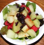 Honeydew Raspberry Salad