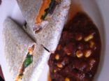 Vegan Sweet Potato, Spinach & Black Bean Quesadilla