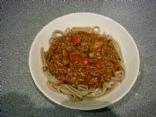 Pepper & Mushroom Quorn Bolognaise With Linguine