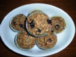 Oatmeal Blubeberry Applesauce Muffins