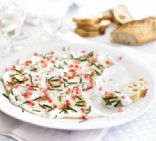 Goat cheese with pomegranate & chives