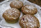 Whole Wheat Banana Muffins with Cranberries & Chocolate