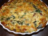 Crustless Quiche with Onion, Mushrooms and Swiss Chard