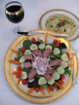 Sue-Lou Steak Salad with Blue Cheese Dressing