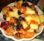 Super-Light Ambrosia Salad (carrot, raisin, apple and yogurt)