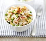 Egg fried rice with prawns & peas