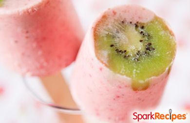 Strawberry-Kiwi Yogurt Freezer Pops