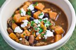 Sweet Potato- Black Bean Chili w/ Goat Cheese
