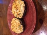 Portobello stuffed with parmesan chicken
