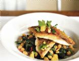 Crispy Skinned Fish with Orange, Parsley & Pine Nut Salad