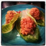 Shanghai Chicken Lettuce Wraps with Garlic & Ginger Brown Rice