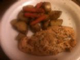 Spicy Onion and garlic baked chicken