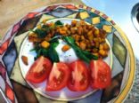 Sweet Potato, Egg & Spinach Hash