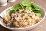 Slow Cooker Mushroom Garlic Risotto