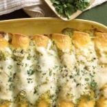 Mild Green Chile & Creamy Chicken Enchiladas