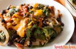 Enchilada Casserole with Kale and Sweet Potatoes