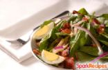 WILTED SPINACH SALAD WITH WARM BACON DRESSING 