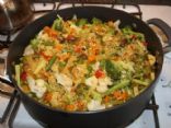 Vegetarian Paella with Chorzo 'Sausages'