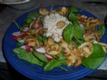 Spinach Garlic Mushroom and Tuna Salad