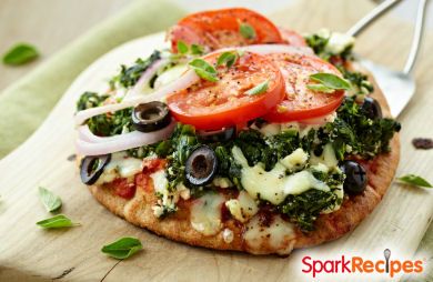 Spinach-Feta Personal Pizza 