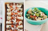 Roasted Zucchini, Black Bean & Vegan Cheese Enchiladas