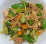 Veggie & ahi tuna steak stir fry