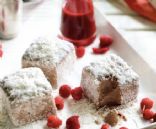 Frozen Lamingtons with Raspberries