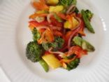 Raw Veggie Stir Fry with Pineapple 