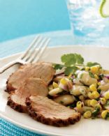 Cumin-Crusted Pork Tenderloin With Bean and Corn Salad
