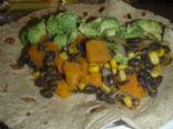 Black Bean and Butternut Squash Burritos