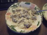 Mock Stroganoff--7.6 net carbs (nC) per serving