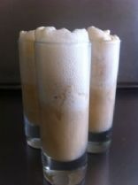 Blended A&W Root Beer Float with Bluebell Homemade Vanilla Ice Cream