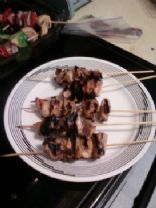 Carribean Jerk Chicken thigh skewers