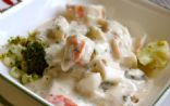 Crab Alfredo (imitation crab meat)