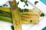 Braised Leeks & crispy shallot dressing