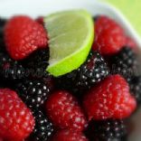 Fresh Raspberries and Blackberries in Lime Ginger Dressing