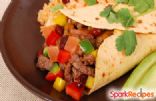 Creamy Beef and Pepper Burritos