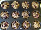 Banana zucchini berry muffins