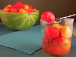 Watermelon and Cantaloupe Salad with Mint Vinaigrette