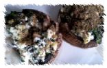 Feta and Flax Stuffed Mushroom Caps