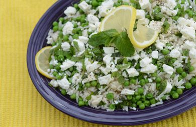 Minted Peas & Rice with Feta 