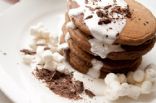 SMores Graham Cracker Pancakes with Marshmallow Sauce