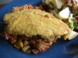 Vegetable Casserole with Cornbread Topping vegetarian