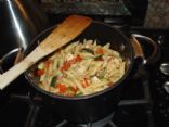 Penne Pasta with Chicken, Grape tomatoes & Zuchinni