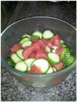 Watermelon Cucumber Salad