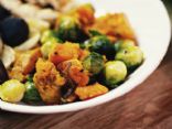 Roasted Sweet Potatoes with Brussels Sprouts